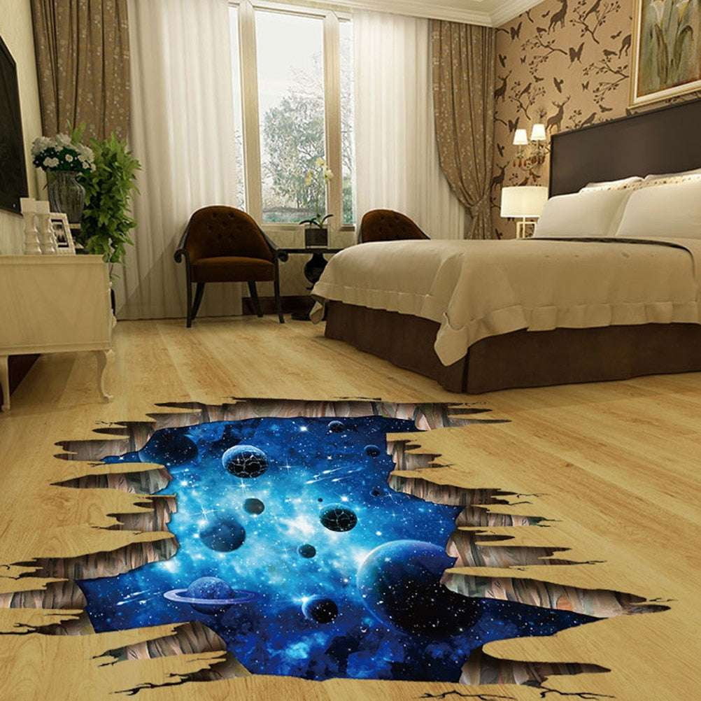 3D Wall Art, Galaxy Wall Decals, Realistic Wall Stickers - available at Sparq Mart