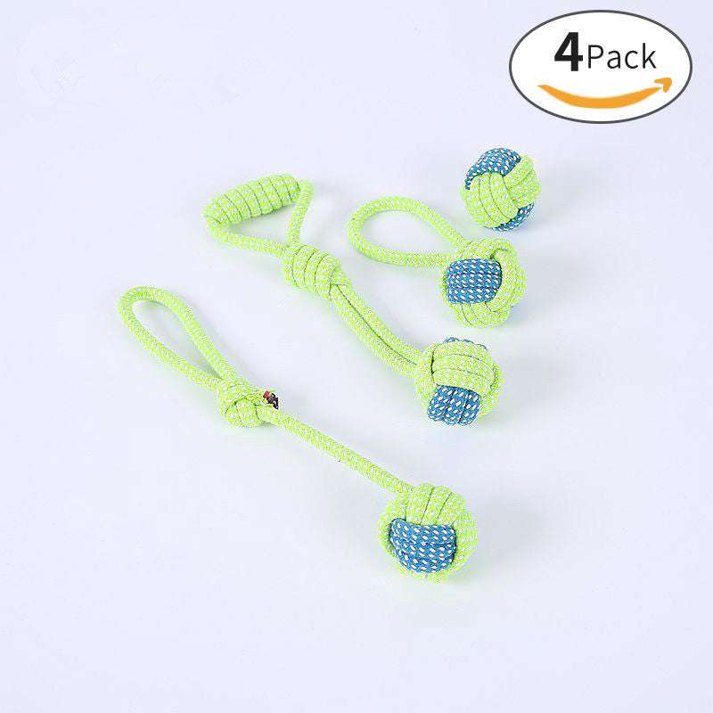 Bite-resistant Toy Set, Molar Rope Toy, Teeth Cleaning Rope - available at Sparq Mart