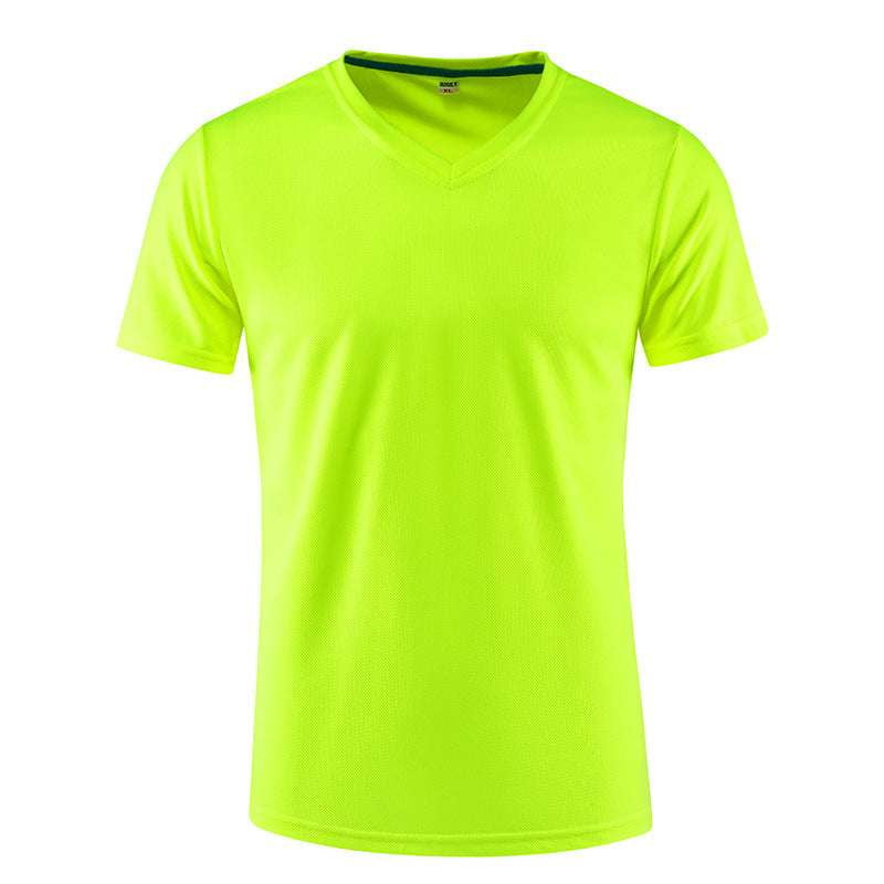 Athletic V-Neck Tee, Men's Quick-Dry Shirt, Performance Running Top - available at Sparq Mart