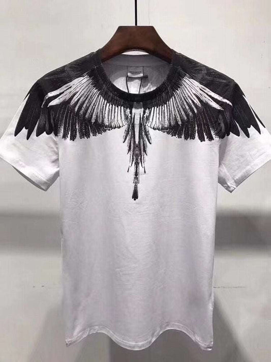 feather print tee, short sleeve feather, water drop t-shirt - available at Sparq Mart