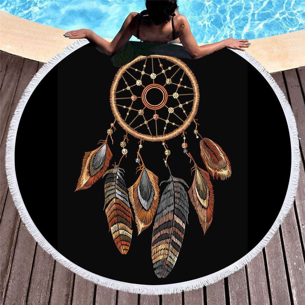 microfiber beach towel, round beach towels, summer towel fashion - available at Sparq Mart