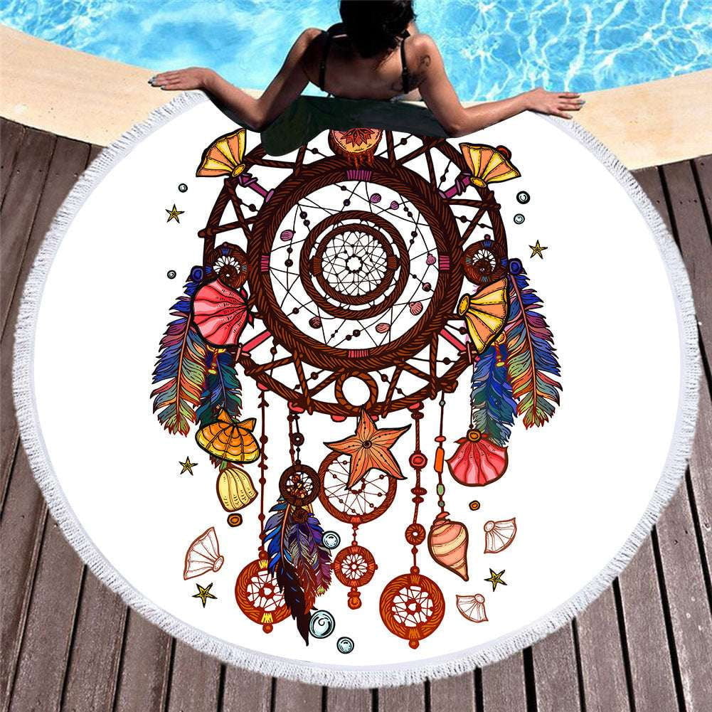 microfiber beach towel, round beach towels, summer towel fashion - available at Sparq Mart