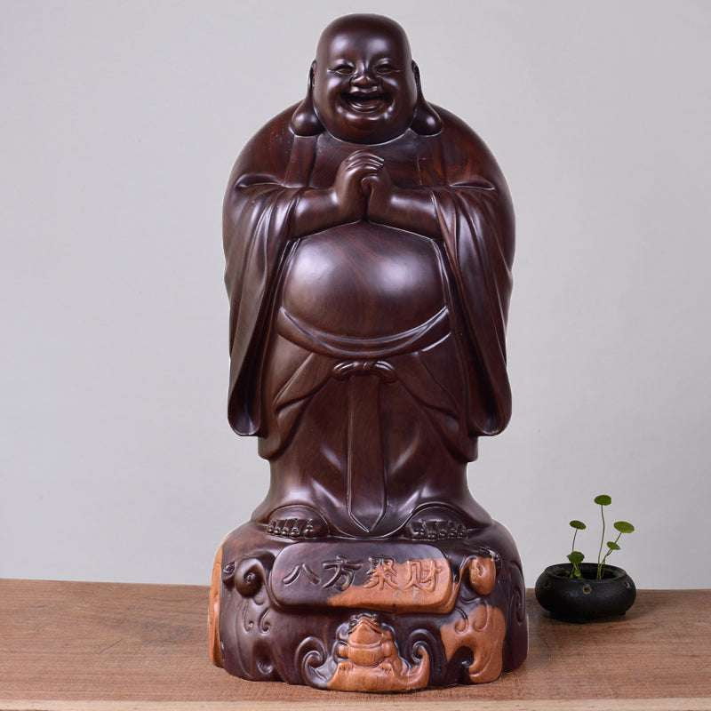 Buy Online, Maitreya Buddha Statue, Premium Ebony Wood Carving - available at Sparq Mart