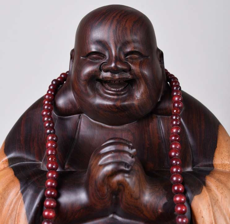 Buy Online, Maitreya Buddha Statue, Premium Ebony Wood Carving - available at Sparq Mart