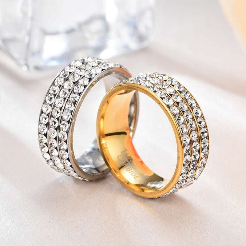 Elegant Diamond Rings, Fashionable Ring Sizes, Stainless Steel Ring - available at Sparq Mart