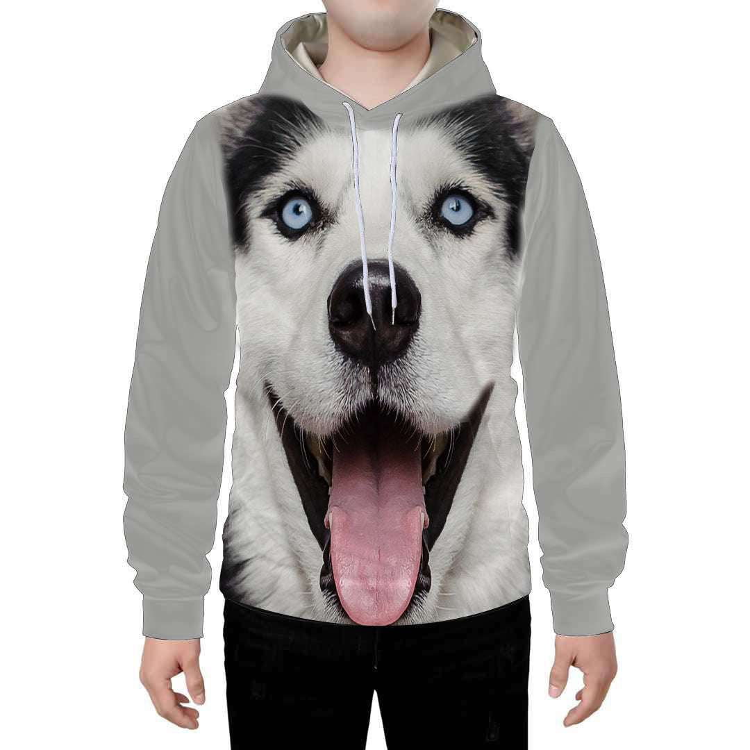 comfortable casual wear, digital dog sweatshirt, versatile polyester hoodie - available at Sparq Mart