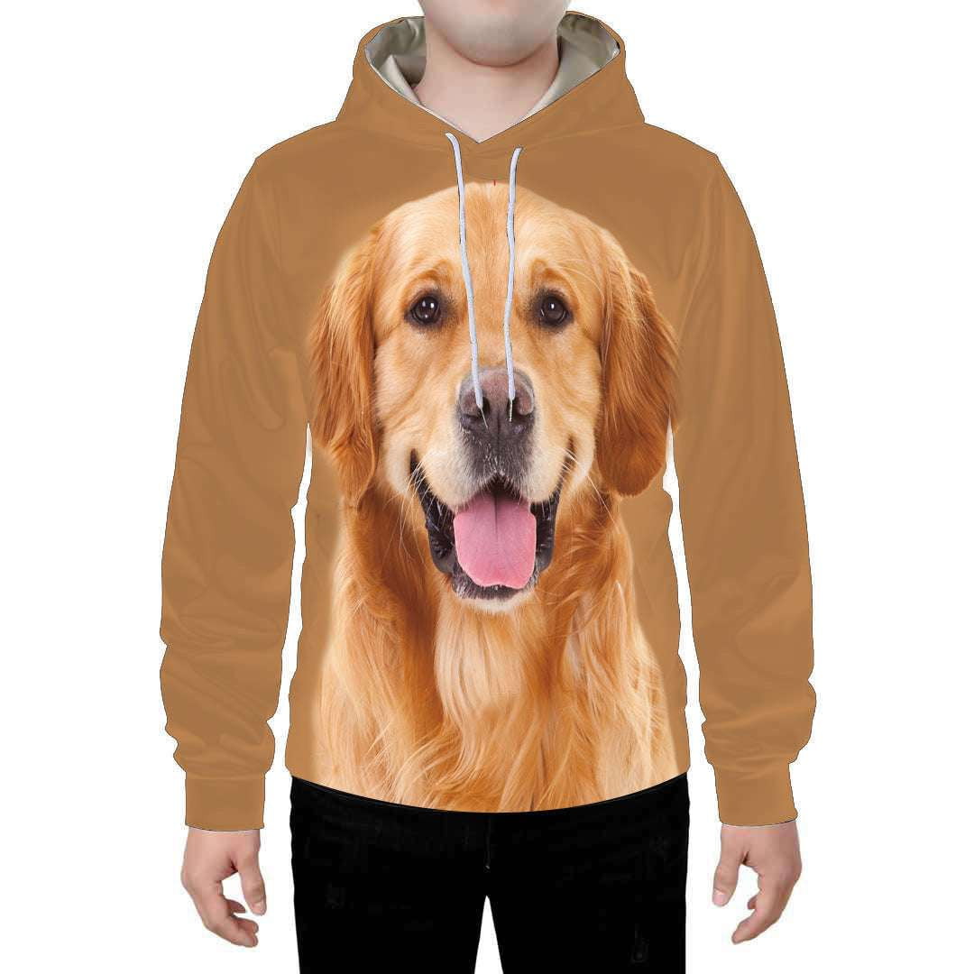 comfortable casual wear, digital dog sweatshirt, versatile polyester hoodie - available at Sparq Mart