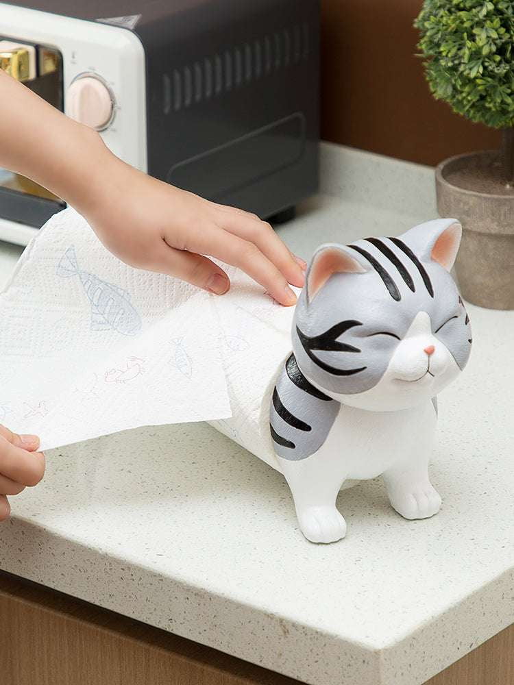 Cat Tissue Box, Resin Tissue Holder, Tabletop Decor Accessory - available at Sparq Mart