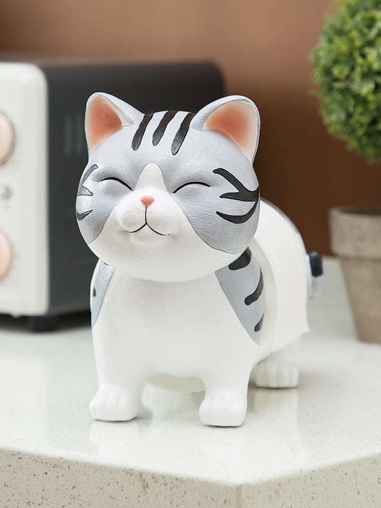 Cat Tissue Box, Resin Tissue Holder, Tabletop Decor Accessory - available at Sparq Mart