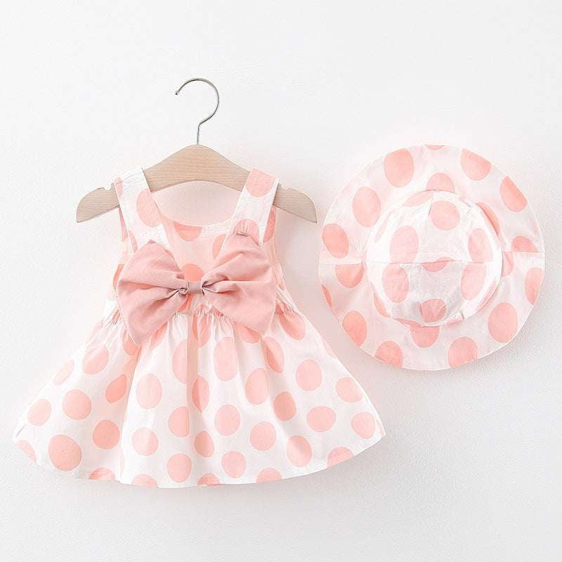 Baby Floral Outfit, Girl Dress Hat, Strawberry Print Dress - available at Sparq Mart