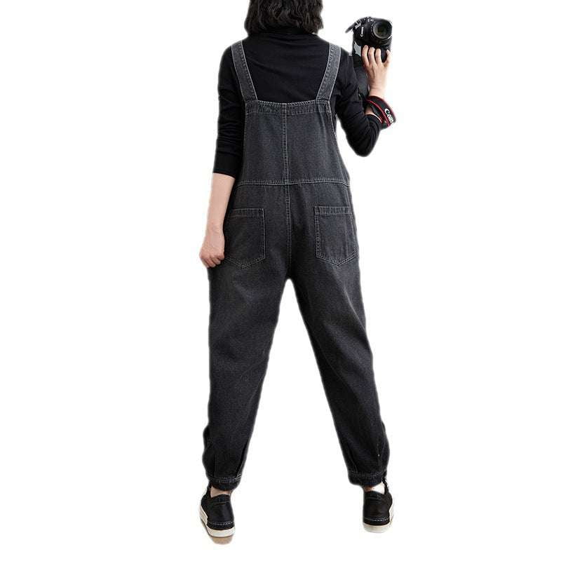 Comfortable High-Waist Overalls, Spring Casual Overalls, Women's Urban Overalls - available at Sparq Mart