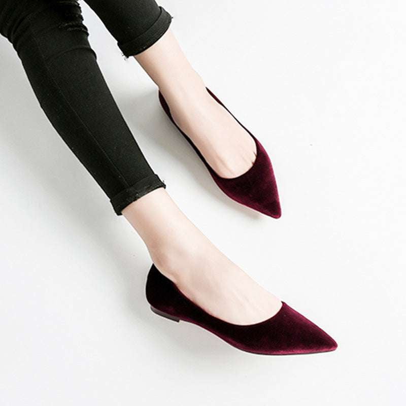 Stylish Pointed-Toe Shoes, Versatile Flats for Ladies, Women's Comfortable Flats - available at Sparq Mart