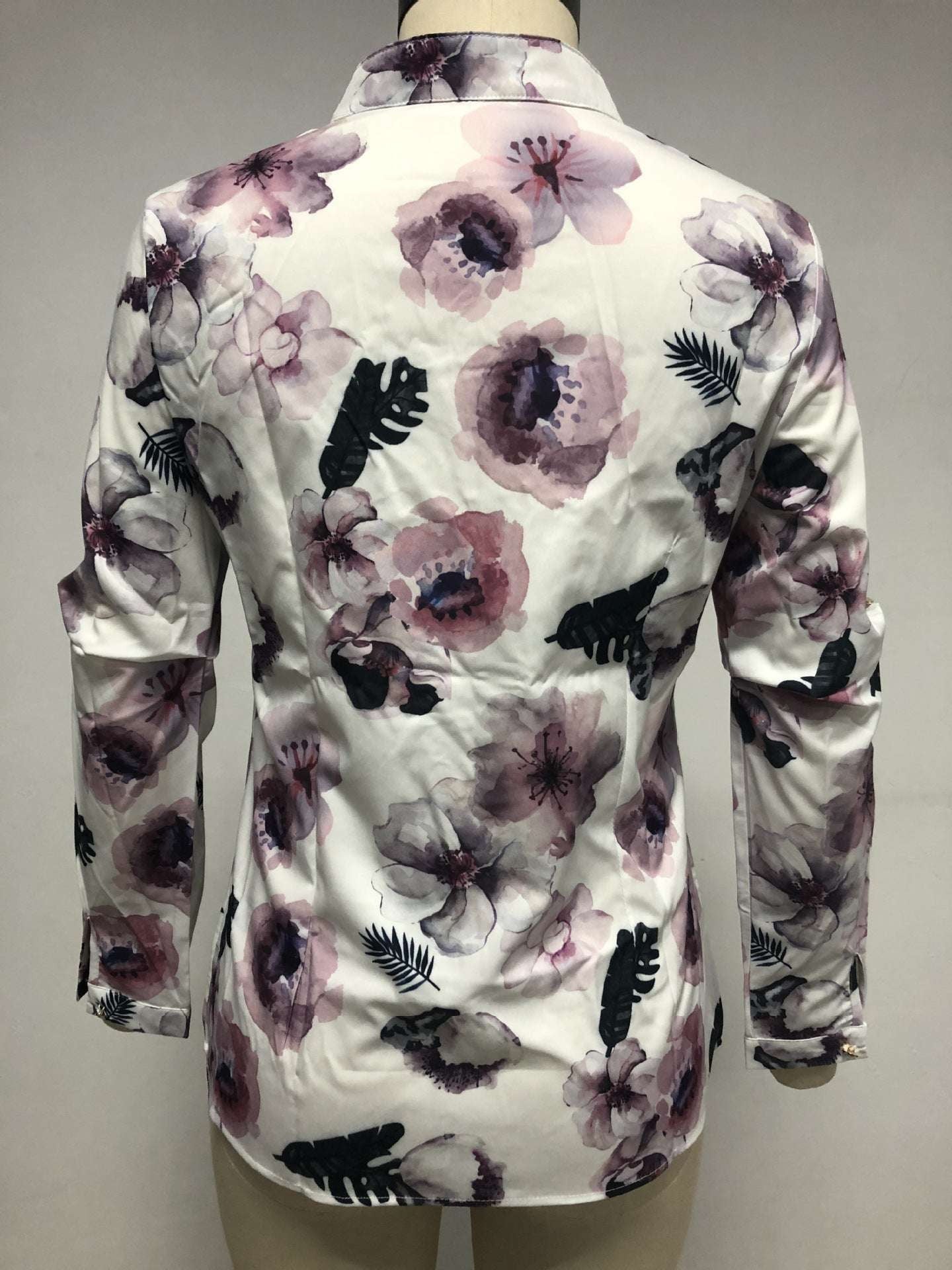 Chic Printed Button Shirt, Long Sleeve Fashion Top, Women's Casual Printed Shirt - available at Sparq Mart