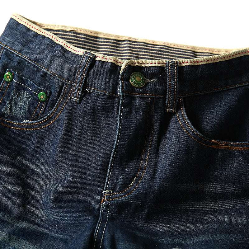 Men's Casual Shorts, Multi-Pocket Denim, Summer Denim Shorts - available at Sparq Mart