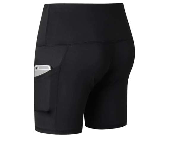 Comfortable Workout Shorts, Polyester Spandex Fitness Shorts, Women's Elastic Yoga Shorts - available at Sparq Mart