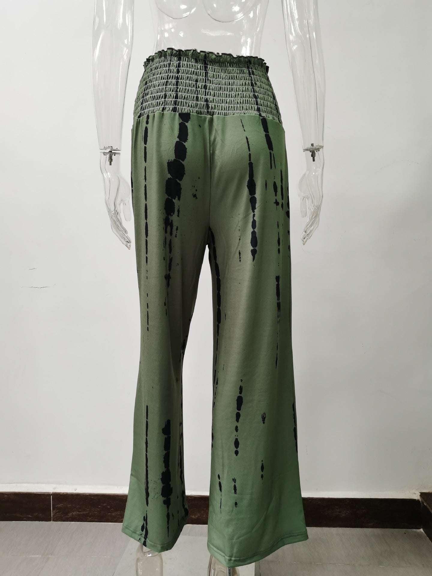 High Waist Pants Fashion, Wide Leg Elasticized Trouser, Women Casual Pocket Pants - available at Sparq Mart