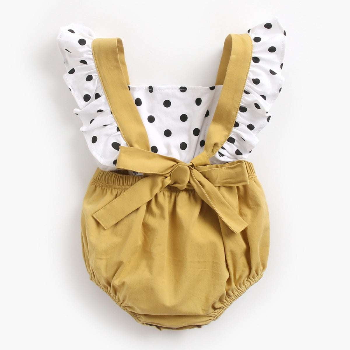 infant romper outfit, soft cotton romper, yellow baby romper - available at Sparq Mart