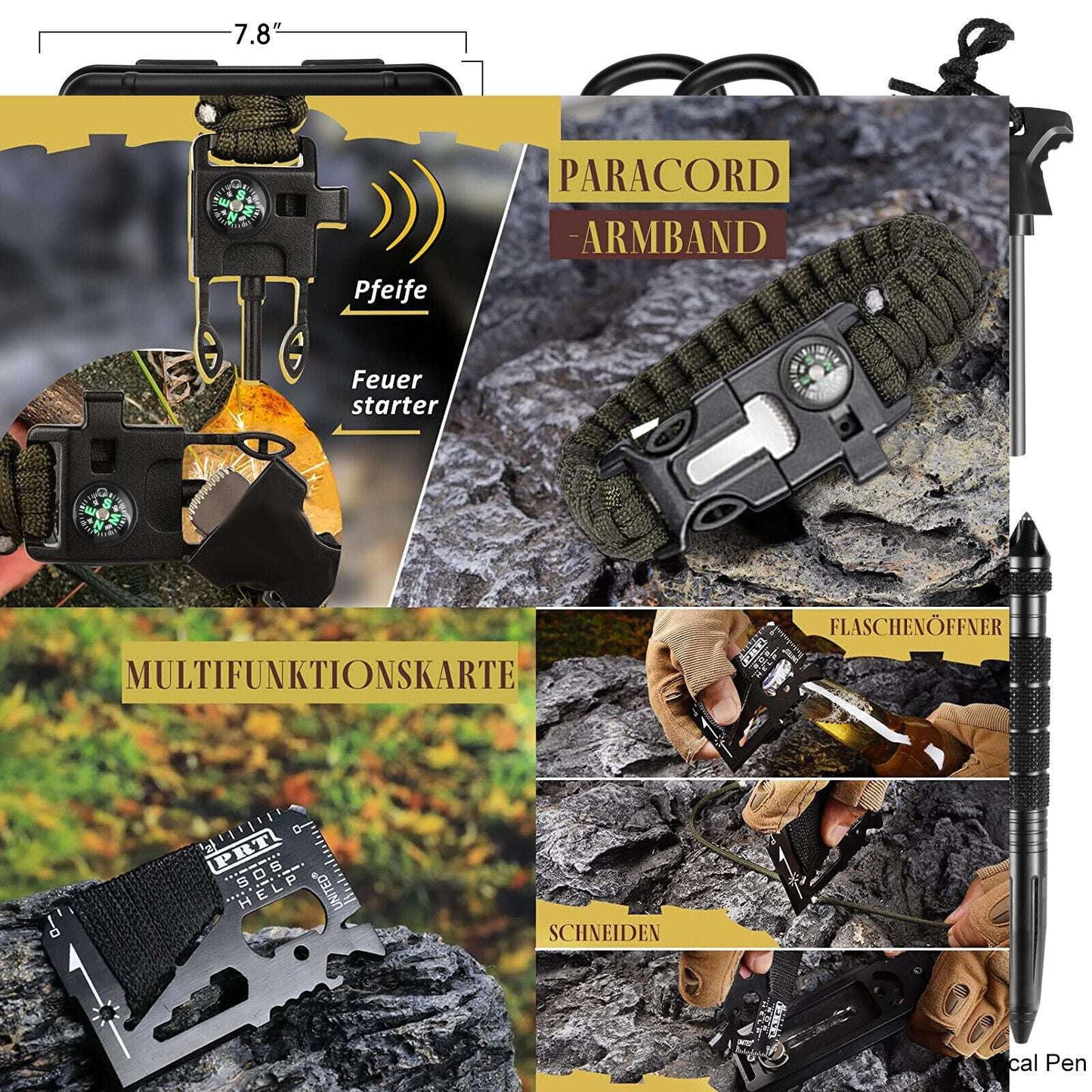 Adventure Gear Essentials, Emergency Preparedness Equipment, Hiking Survival Kit - available at Sparq Mart