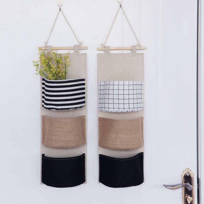 Artistic Hanging Bag, Cloth Wall Organizer, Linen Wall Storage - available at Sparq Mart