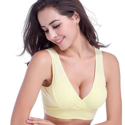 Comfortable Nursing Bra, Cotton Maternity Underwear, Wireless Support Bra - available at Sparq Mart