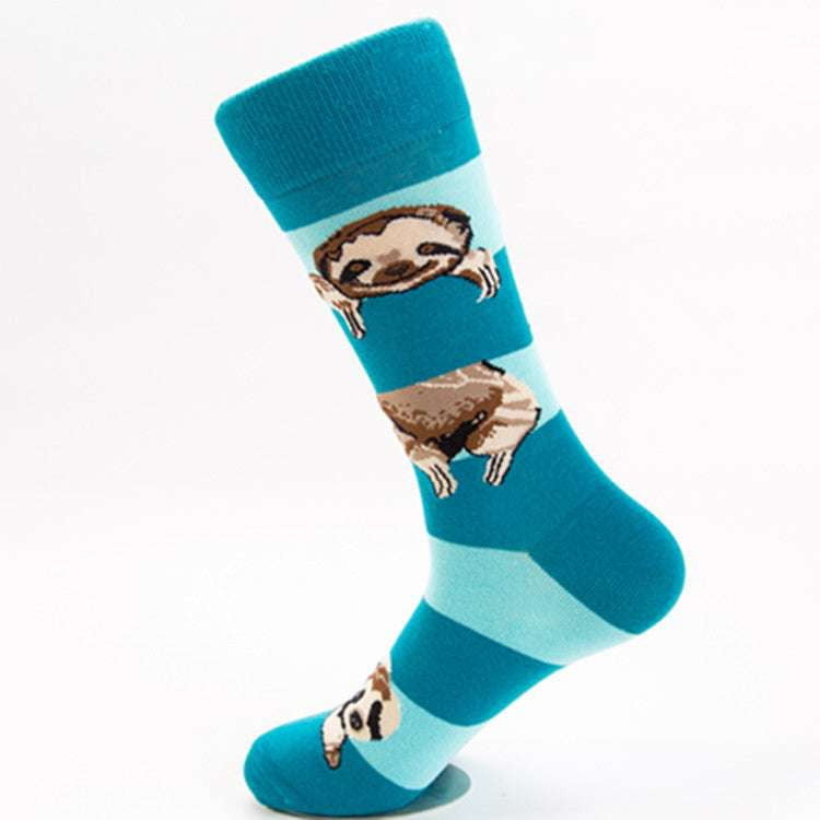 Cotton Fashion Socks, Cozy Sloth Socks, Winter Patterned Socks - available at Sparq Mart