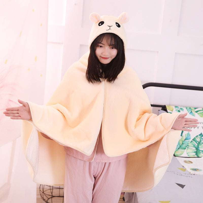 Cartoon Shawl Blanket, Cute Cozy Throws, Flannel Nap Shawl - available at Sparq Mart