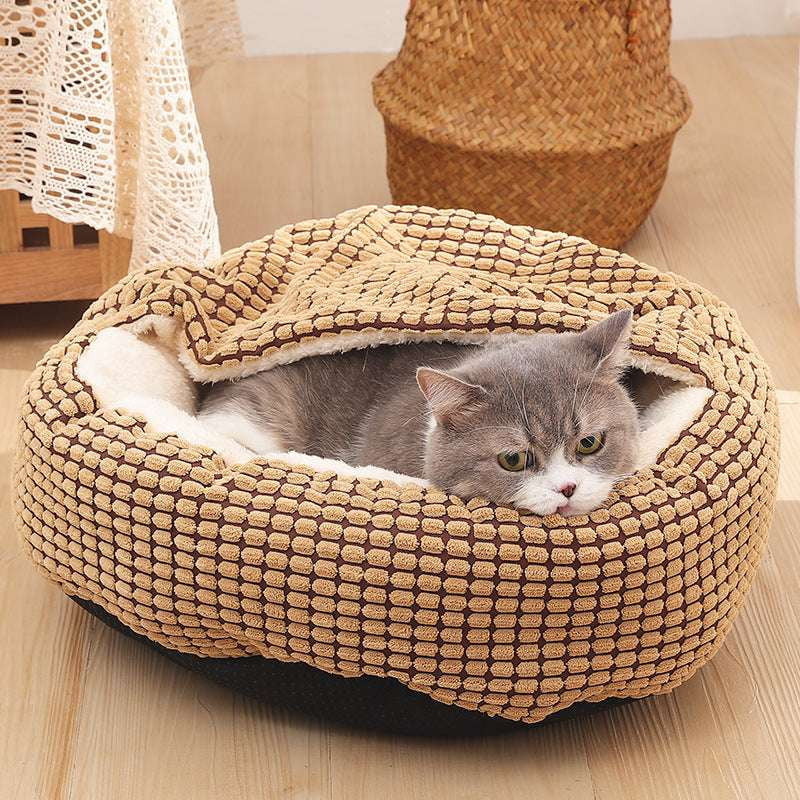 Cozy Cat Cave, Enclosed Pet Bed, Indoor Dog House - available at Sparq Mart