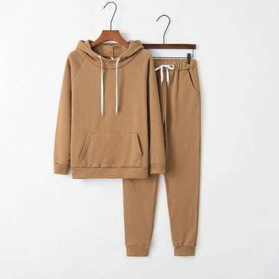 cozy loungewear set, fleece hooded tracksuit, women's sports suit - available at Sparq Mart