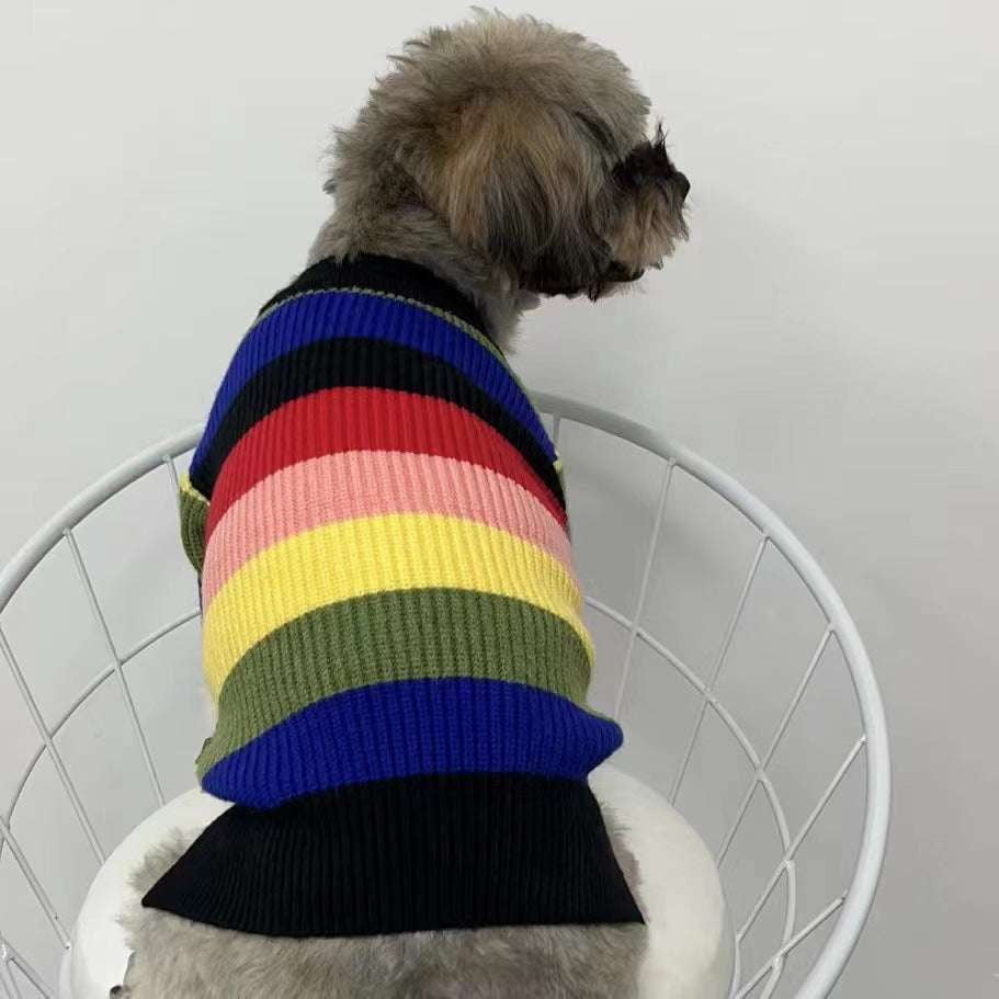 Cat Colorful Clothing, Dog Cozy Sweater, Pet Cardigan Apparel - available at Sparq Mart