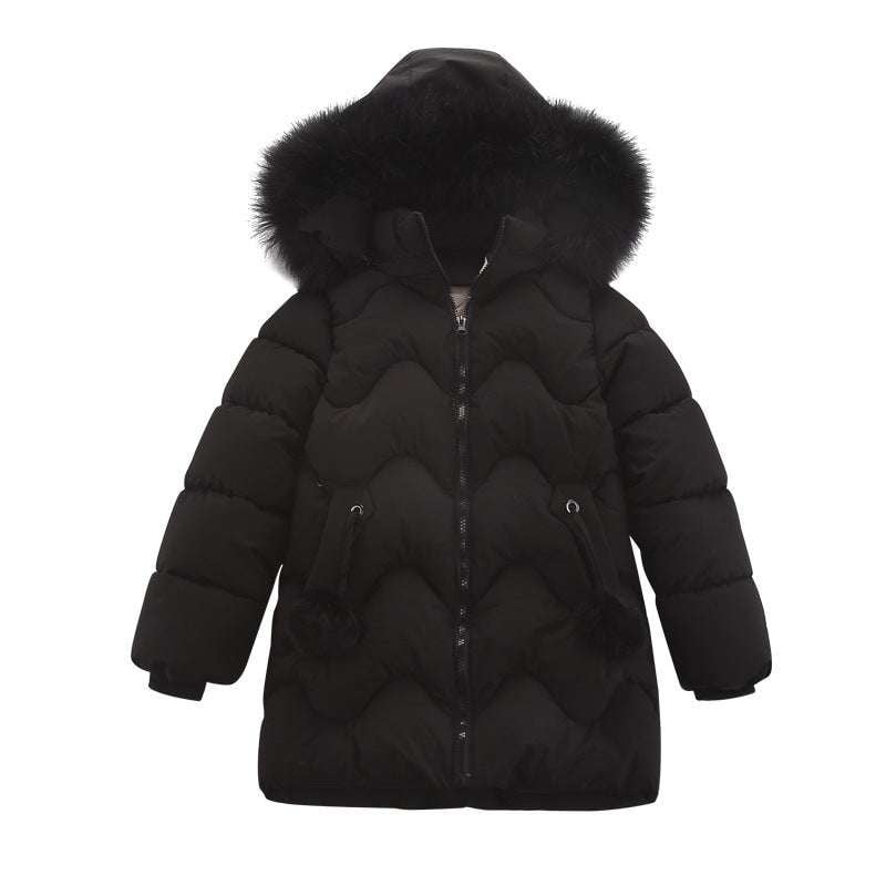 Girls Detachable Hood Jacket, Kids Winter Outerwear, Thicker Children's Coats - available at Sparq Mart