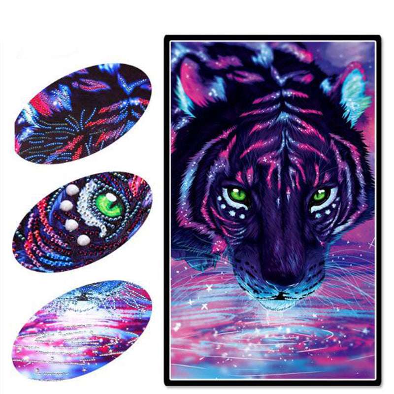 art kits, Diamond Painting DIY, Tiger design - available at Sparq Mart