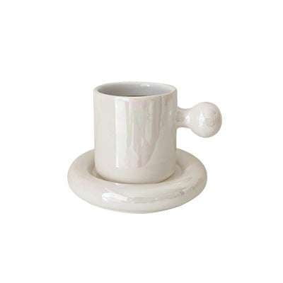 Creative Vitality Egg Yolk Cup Mug, Stylish Design, Unique Saucer Set - available at Sparq Mart