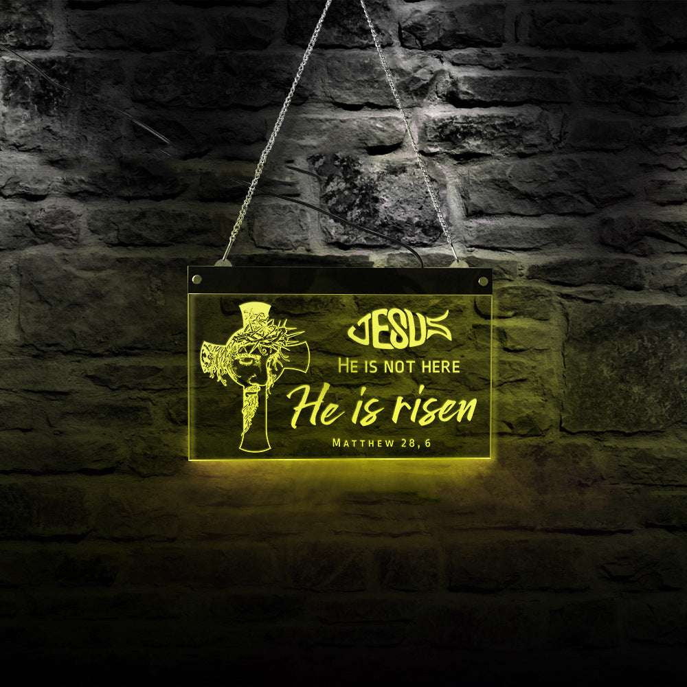 Customized Neon Cross, LED Jesus Portrait, Religious Decor Lighting - available at Sparq Mart