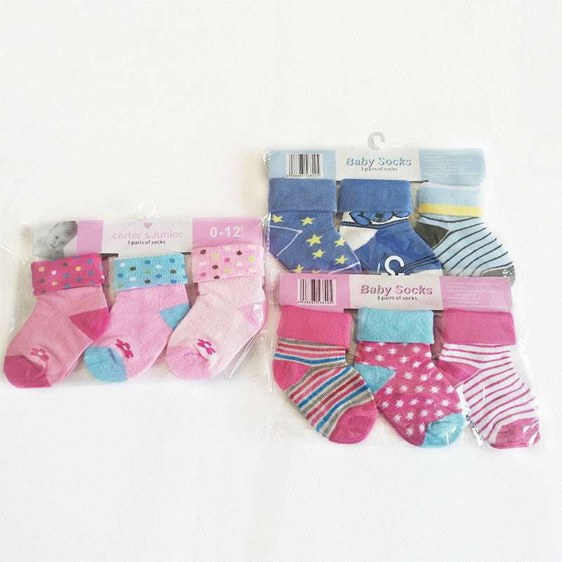 Baby Socks Autumn, Newborn Reverse Mouth Socks, Winter Cotton Socks - available at Sparq Mart