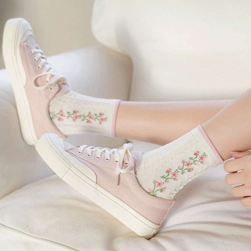 cute flower socks, Japanese cartoon socks, women's novelty socks - available at Sparq Mart