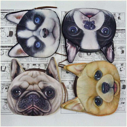 Cat Face Purse, Dog Coin Wallet, Makeup Buggy Bag - available at Sparq Mart