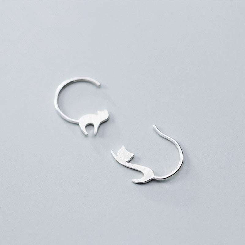 Cat Ear Earrings, Simple Animal Jewelry, Small Ear Hooks - available at Sparq Mart