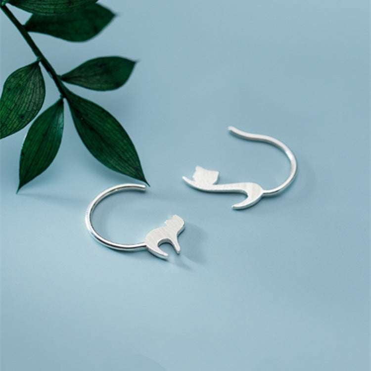 Cat Ear Earrings, Simple Animal Jewelry, Small Ear Hooks - available at Sparq Mart