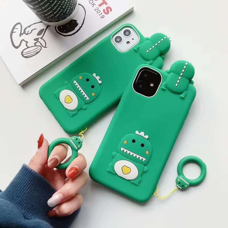 iPhone Cartoon Case, iPhone Protective Skin`, Silicone Dinosaur Cover - available at Sparq Mart