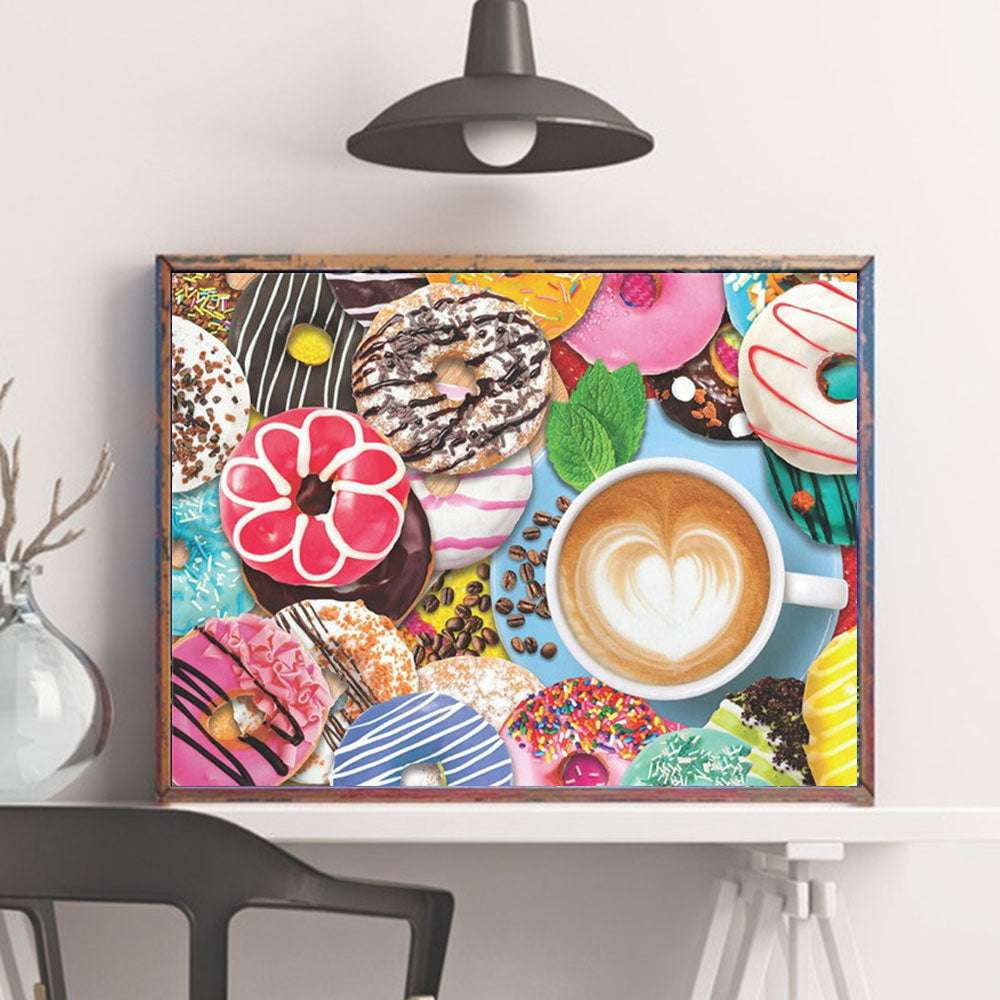 Coffee Cross-Stitch Kit, Diamond Painting Kit, Embroidery Coffee Art - available at Sparq Mart