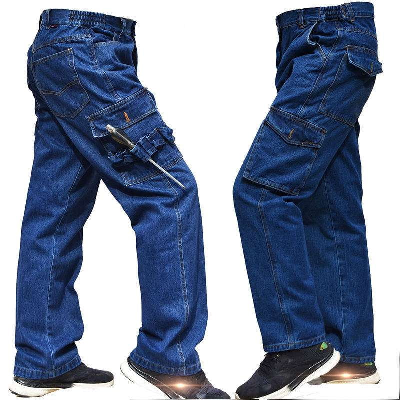 Durable Work Pants, Multi-pocket Workwear, Rugged Denim Overalls - available at Sparq Mart