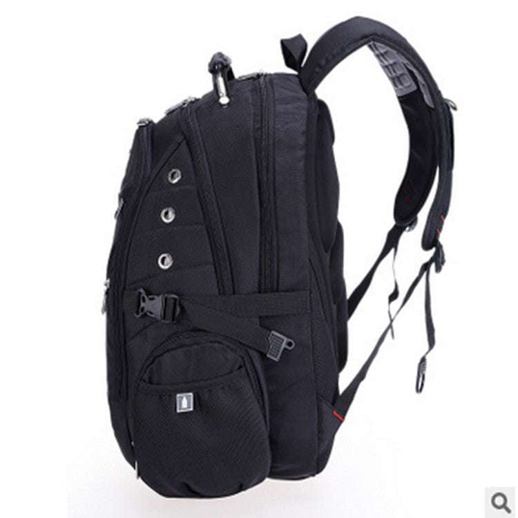 Durable Travel Rucksack, Men's Laptop Backpack, Professional Backpack Black - available at Sparq Mart