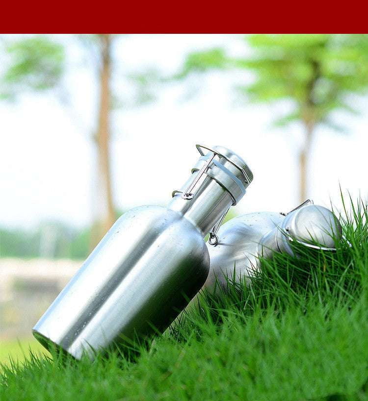 and beer barrel flask, double layer flask, stainless hip flask - available at Sparq Mart