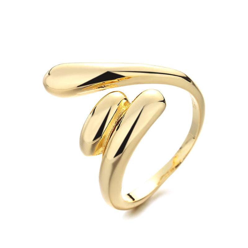 Adjustable Copper Ring, Electroplated Drop Ring, Fashionable Simple Ring - available at Sparq Mart