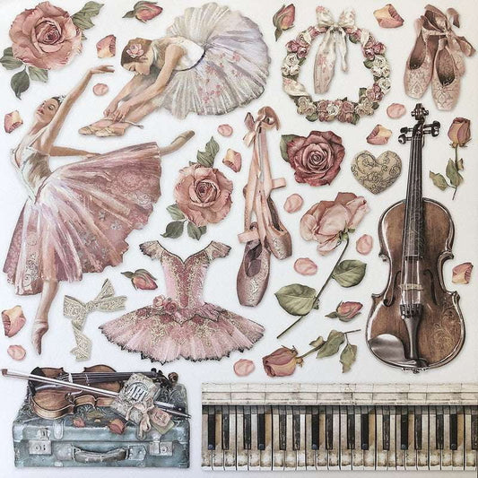 Ballet Sticker Decor, Elegant Sticker Set, Vintage Journal Stickers - available at Sparq Mart