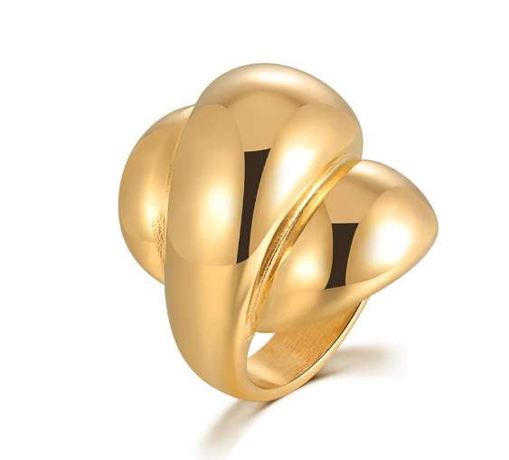 Designer Flower Ring, Fashionable Ladies Ring, Stainless Steel Ring - available at Sparq Mart