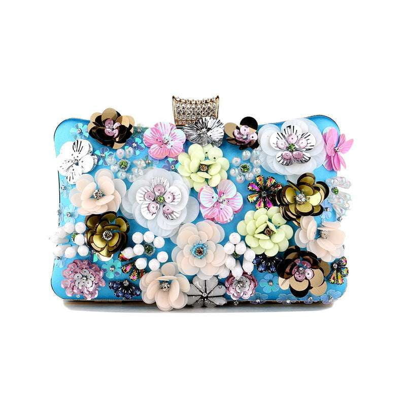 designer clutch purse, floral evening clutch, ladies banquet bag - available at Sparq Mart