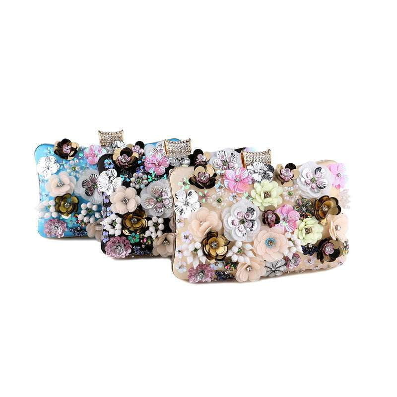 designer clutch purse, floral evening clutch, ladies banquet bag - available at Sparq Mart