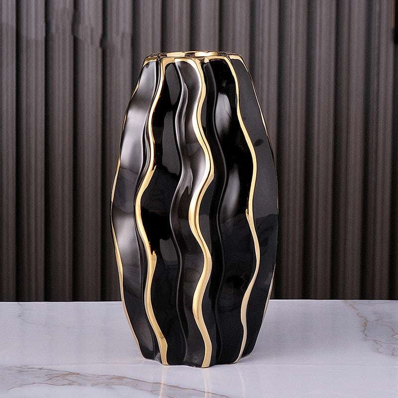 Ceramic Flower Vase, Elegant Vase Decor, Handcrafted Decorative Vase - available at Sparq Mart