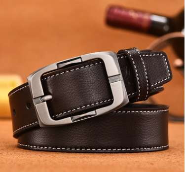 classic buckle leather belt, designer dress belts men, men's leather dress belt - available at Sparq Mart